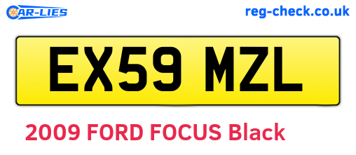 EX59MZL are the vehicle registration plates.