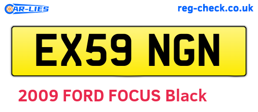 EX59NGN are the vehicle registration plates.