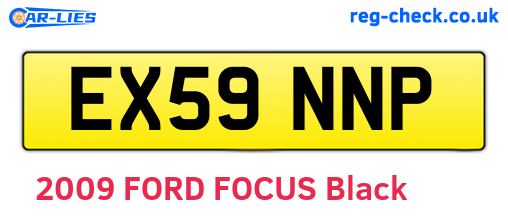 EX59NNP are the vehicle registration plates.