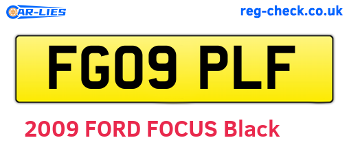 FG09PLF are the vehicle registration plates.