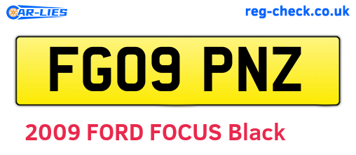 FG09PNZ are the vehicle registration plates.