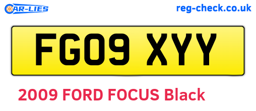 FG09XYY are the vehicle registration plates.