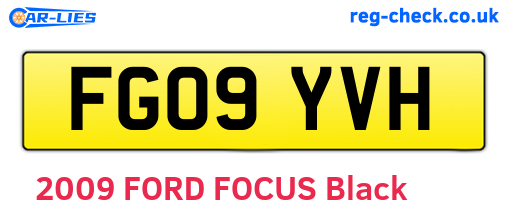 FG09YVH are the vehicle registration plates.