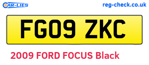 FG09ZKC are the vehicle registration plates.