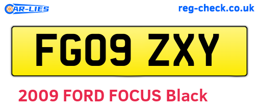 FG09ZXY are the vehicle registration plates.