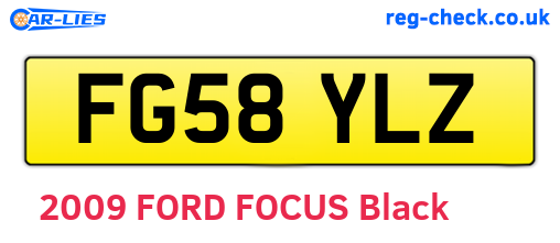 FG58YLZ are the vehicle registration plates.