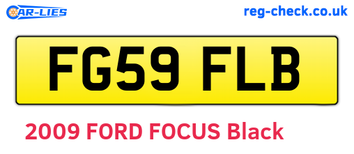FG59FLB are the vehicle registration plates.