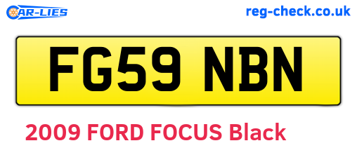 FG59NBN are the vehicle registration plates.
