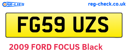 FG59UZS are the vehicle registration plates.