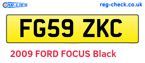 FG59ZKC are the vehicle registration plates.