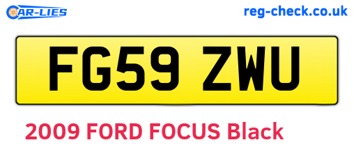 FG59ZWU are the vehicle registration plates.