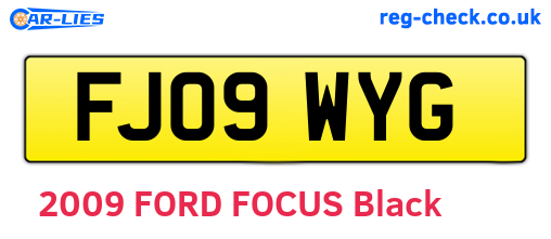 FJ09WYG are the vehicle registration plates.