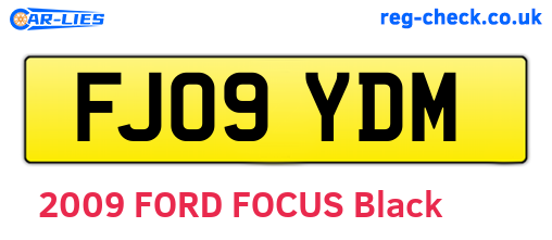 FJ09YDM are the vehicle registration plates.
