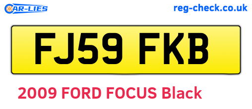 FJ59FKB are the vehicle registration plates.