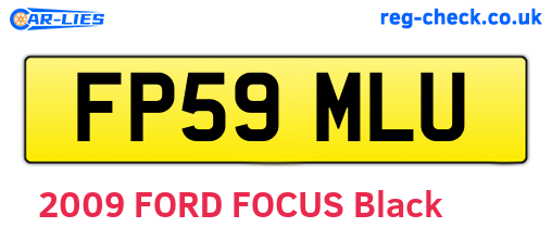 FP59MLU are the vehicle registration plates.