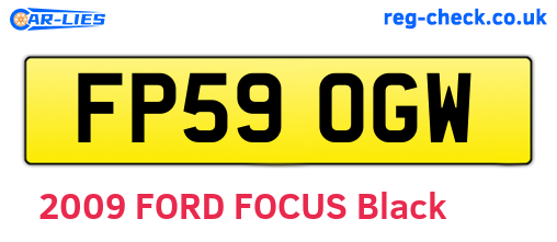 FP59OGW are the vehicle registration plates.