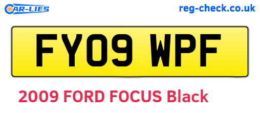 FY09WPF are the vehicle registration plates.