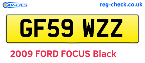 GF59WZZ are the vehicle registration plates.