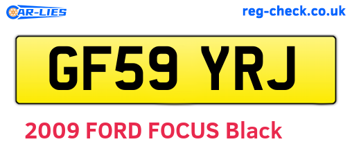 GF59YRJ are the vehicle registration plates.