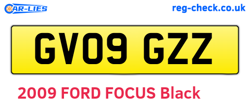GV09GZZ are the vehicle registration plates.