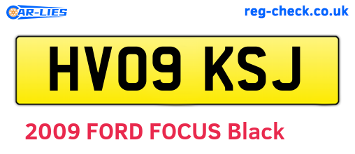HV09KSJ are the vehicle registration plates.