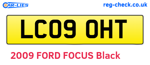 LC09OHT are the vehicle registration plates.