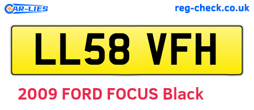 LL58VFH are the vehicle registration plates.