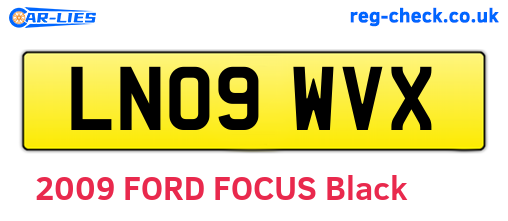 LN09WVX are the vehicle registration plates.