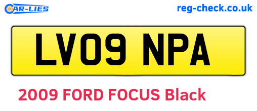 LV09NPA are the vehicle registration plates.