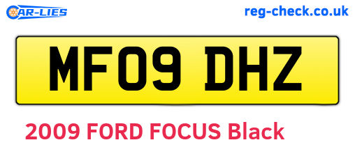 MF09DHZ are the vehicle registration plates.