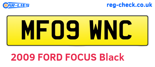 MF09WNC are the vehicle registration plates.