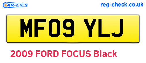 MF09YLJ are the vehicle registration plates.