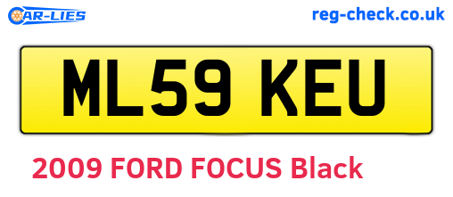 ML59KEU are the vehicle registration plates.