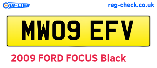 MW09EFV are the vehicle registration plates.