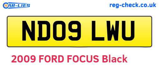 ND09LWU are the vehicle registration plates.