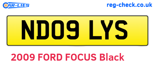 ND09LYS are the vehicle registration plates.