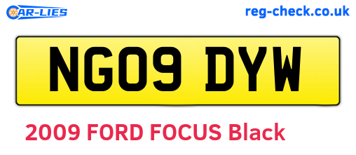 NG09DYW are the vehicle registration plates.