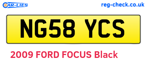 NG58YCS are the vehicle registration plates.