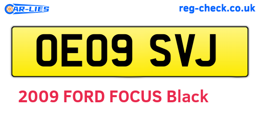 OE09SVJ are the vehicle registration plates.