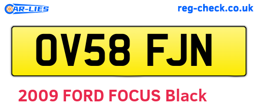 OV58FJN are the vehicle registration plates.