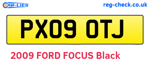 PX09OTJ are the vehicle registration plates.