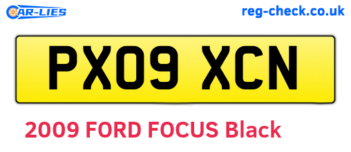 PX09XCN are the vehicle registration plates.