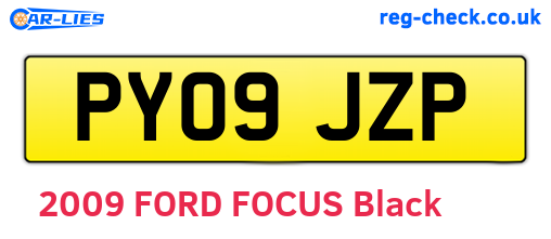 PY09JZP are the vehicle registration plates.