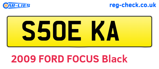 S50EKA are the vehicle registration plates.