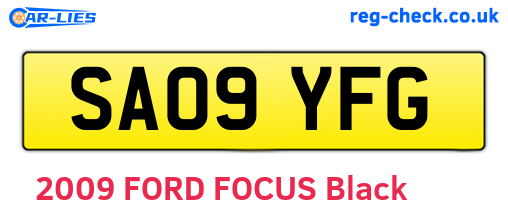 SA09YFG are the vehicle registration plates.