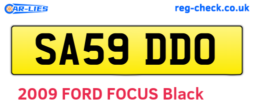 SA59DDO are the vehicle registration plates.