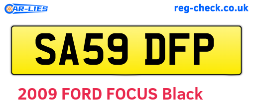 SA59DFP are the vehicle registration plates.