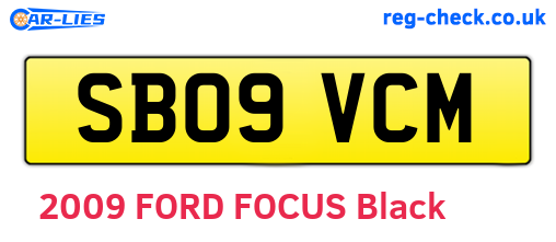 SB09VCM are the vehicle registration plates.