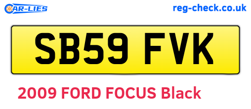 SB59FVK are the vehicle registration plates.