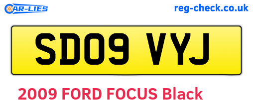SD09VYJ are the vehicle registration plates.